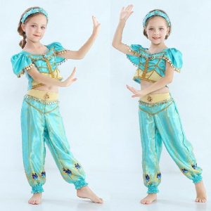 ジャスミン アラジン コスプレ 子供服 衣装 ドレス 誕生日 プレゼント パーティー お姫様 仮装 アラビアン プリンセス ダンス