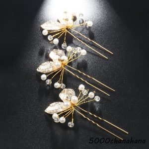 かんざし 3本セット 簪 レディース ヘアアクセサリー フェイクパール U型 2本軸 髪飾り 髪留め まとめ髪 ヘアアレンジ 和装小物 葉っぱ リーフ