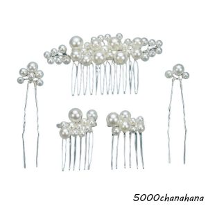 かんざし ヘアピン ヘアアクセサリー 5点セット 簪 髪留め 髪飾り パール調 和装 洋装 結婚式 着物 成人式 卒業式 フォーマル パーティ 振袖