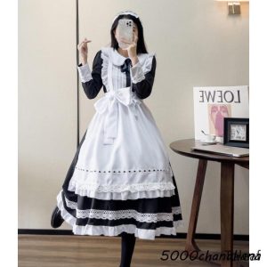メイド服 メイドコス  メイドコスプレ衣装 長袖 半袖 ロング丈 ショート丈 かわいい ロリータドレス lolita エプロンドレス レース 裾フリル 大きい