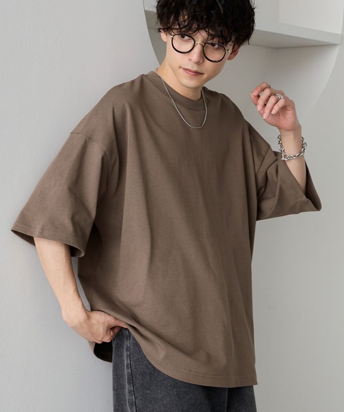 MONO-MART tシャツ リラックスルーズベーシックT オーバーサイズ ラスティックコットンカットソー メンズ レディース - 画像 (8)