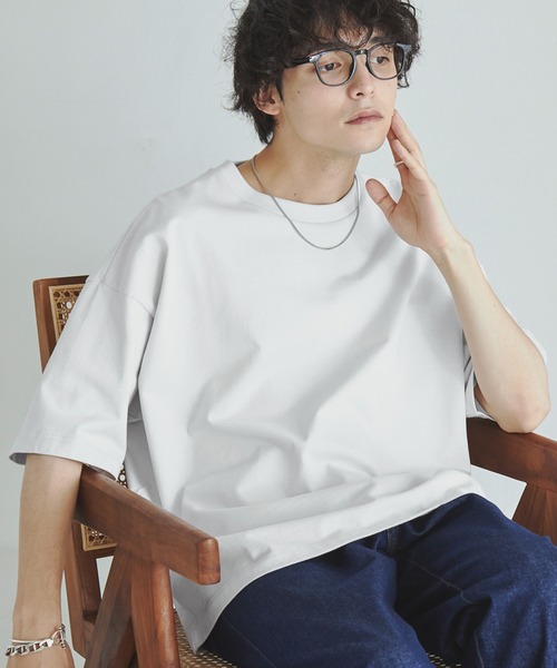 MONO-MART tシャツ リラックスルーズベーシックT オーバーサイズ ラスティックコットンカットソー メンズ レディース - 画像 (2)