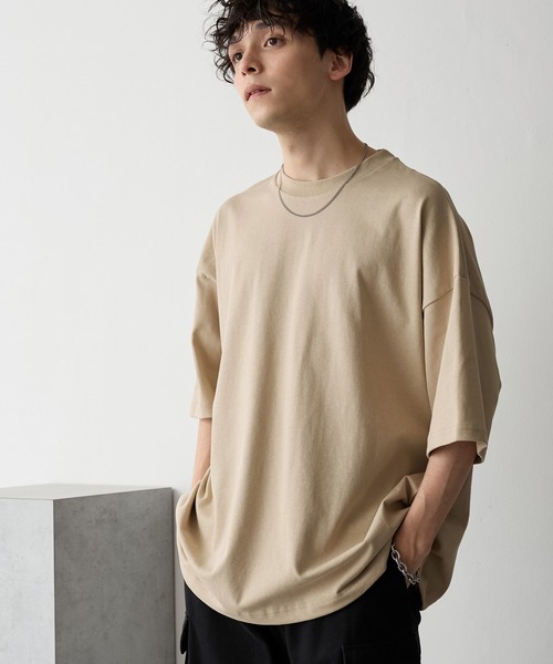 MONO-MART tシャツ リラックスルーズベーシックT オーバーサイズ ラスティックコットンカットソー メンズ レディース - 画像 (9)