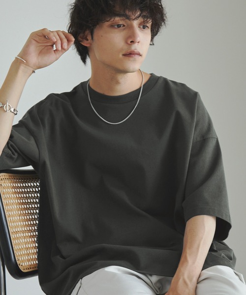 MONO-MART tシャツ リラックスルーズベーシックT オーバーサイズ ラスティックコットンカットソー メンズ レディース - 画像 (6)