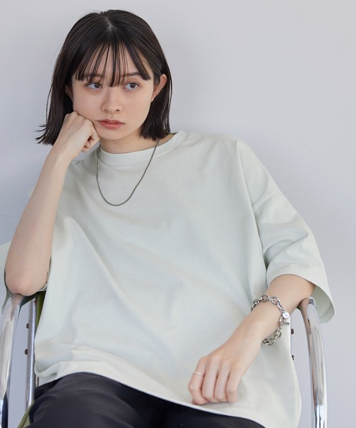 MONO-MART tシャツ リラックスルーズベーシックT オーバーサイズ ラスティックコットンカットソー メンズ レディース - 画像 (4)