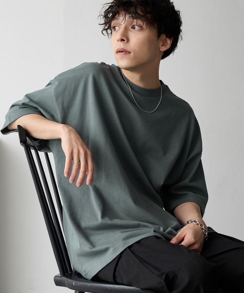 MONO-MART tシャツ リラックスルーズベーシックT オーバーサイズ ラスティックコットンカットソー メンズ レディース - 画像 (5)