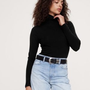 ニット セーター レーヨンウール タートルネックtシャツ レディース