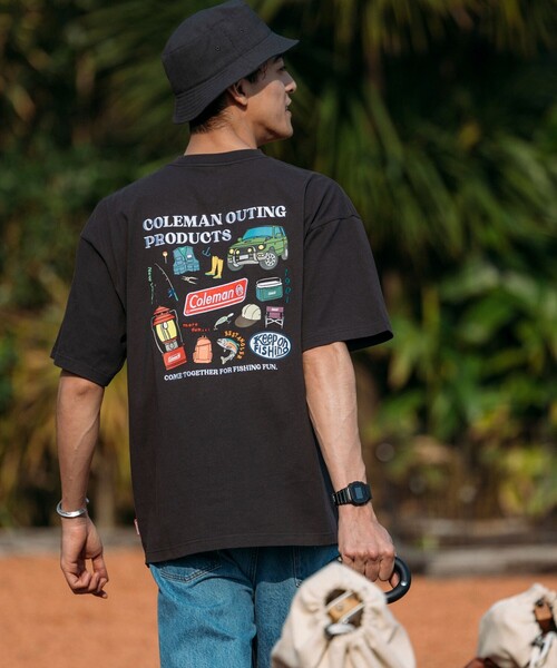 Coleman tシャツ Coleman/コールマン 別注 coleman fishing goods SS TEE メンズ レディース