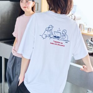 FREAK'S STORE tシャツ 限定展開 PK×FREAK'S STORE/ピーケー 別注 ビッグシルエット バックプリント Tシャツ / Tune Out Music メ