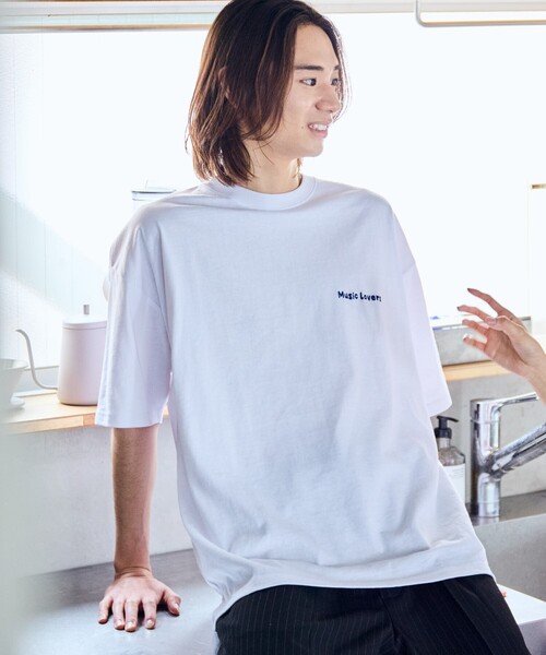 FREAK'S STORE tシャツ 限定展開 PK×FREAK'S STORE/ピーケー 別注 ビッグシルエット バックプリント Tシャツ / Tune Out Music メ - 画像 (9)