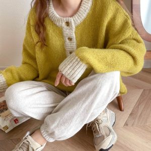 Java 「Java」 長袖ニット LARGE イエロー レディース