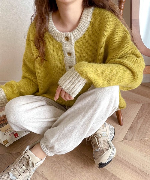 Java 「Java」 長袖ニット LARGE イエロー レディース
