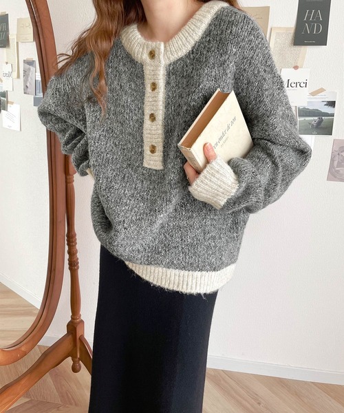 Java 「Java」 長袖ニット LARGE イエロー レディース - 画像 (6)