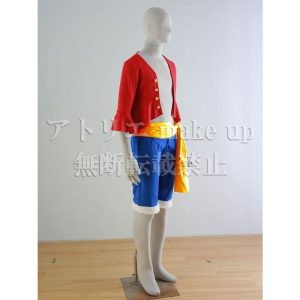 【ワンピース コスプレ 衣装】モンキー D ルフィ 海賊王 スーツ コスチューム アニメ 映画 ゲーム 衣装