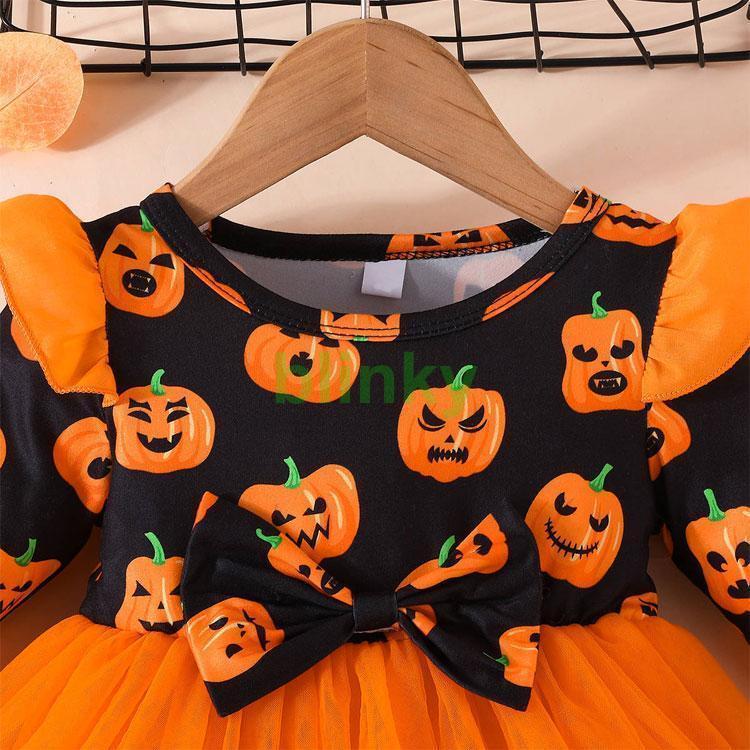 ハロウィンワンピース 2タイプ 子供 コスチューム ドレス コスプレ衣装 キッズ ベビー 赤ちゃん チュール かわいい プレゼント ギフト イベント パーティ - 画像 (7)