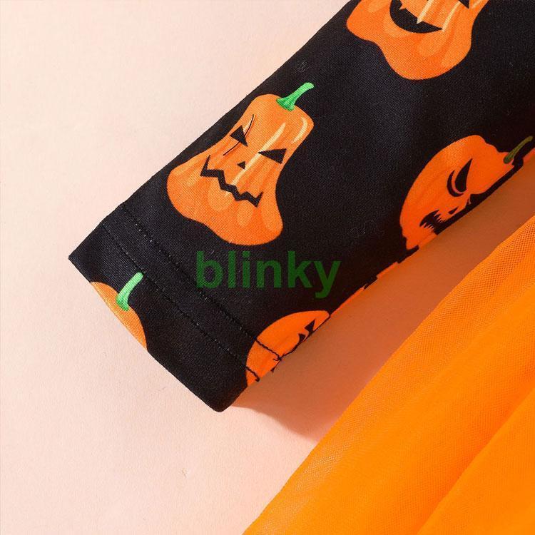 ハロウィンワンピース 2タイプ 子供 コスチューム ドレス コスプレ衣装 キッズ ベビー 赤ちゃん チュール かわいい プレゼント ギフト イベント パーティ - 画像 (9)