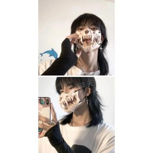 仮面 マスク レディース メンズ ハロウイン スカルフェイスマスク ドラゴン 衣装 コスチューム イベント ハロウィン 牙 骨格 コスプレ ハロウィーン 仮