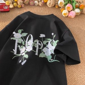 4color Tシャツ 半袖 花柄 男女兼用 メンズ カジュアル 合わせやすい