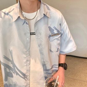 3color シャツ 半袖 男女兼用 メンズ 竹 グラデーション 個性的