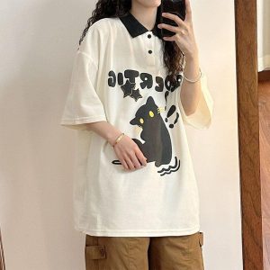 2color トップス 半袖 男女兼用 メンズ 猫 ねこ ネコ ホワイト グリーン