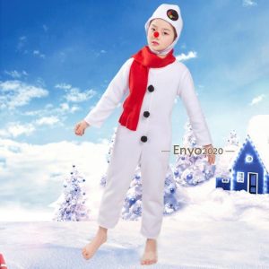 クリスマス 衣装 雪だるま コスプレ 仮装 4点セット 子供 子供用 キッズ サンタ コスチューム サンタ衣装