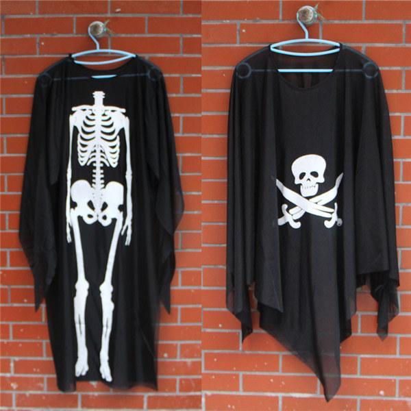 ハロウィンマント 成人 子供 恐怖 髑髏 オバケ コスプレ衣装 ステージ コスチューム 仮装 ロング 男女 余興 パーティー イベント - 画像 (8)