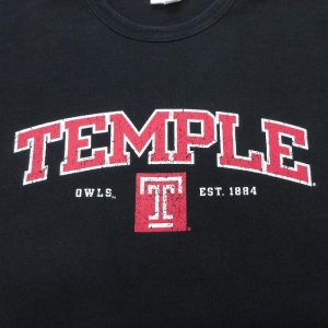 Champion XL/古着 チャンピオン champion 半袖 ブランド Tシャツ メンズ TEMPLE コットン クルーネック 黒 ブラック 25jul19 中古