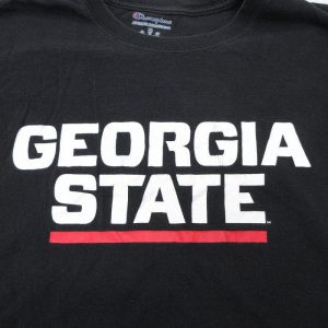 Champion XL/古着 チャンピオン 半袖 ブランド Tシャツ メンズ ジョージアステート クルーネック 黒 ブラック 25sep01 中古