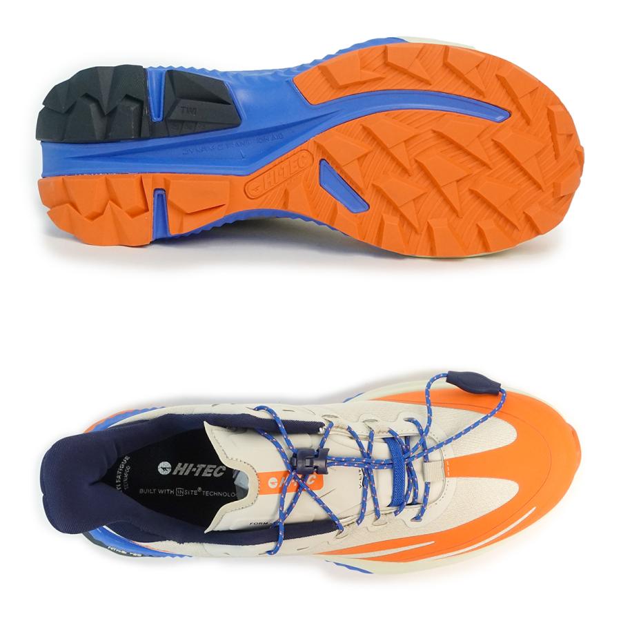 HI-TEC ハイテック スニーカー メンズ アウトドア NOMAD ADV WP ウォームグレー/レッドオレンジ ハイクスニーカー 高機能 - 画像 (3)