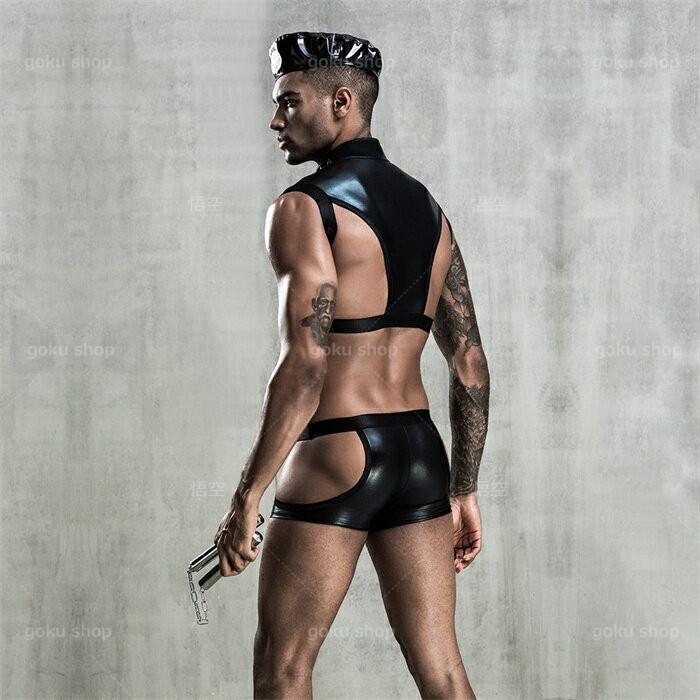 「 4点セット」コスプレ ワイルドポリス 警察官 ハロウィン衣装 服装4点セット 制服 衣装 メンズ セクシー SMセット ナイトクラブバー 定番 人気