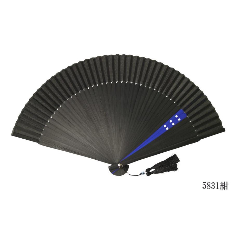 ひめか 扇子 メンズ 男性 高級 せんす 和装小物 シルク100% モダンツートン - 画像 (2)