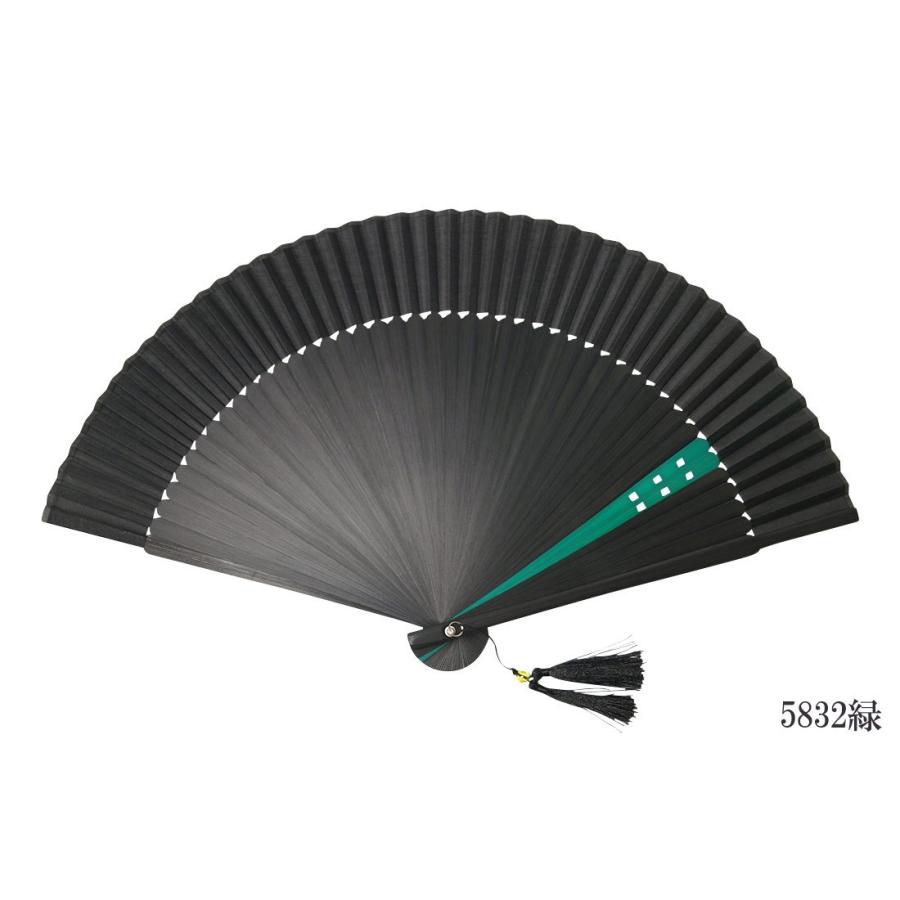 ひめか 扇子 メンズ 男性 高級 せんす 和装小物 シルク100% モダンツートン - 画像 (3)