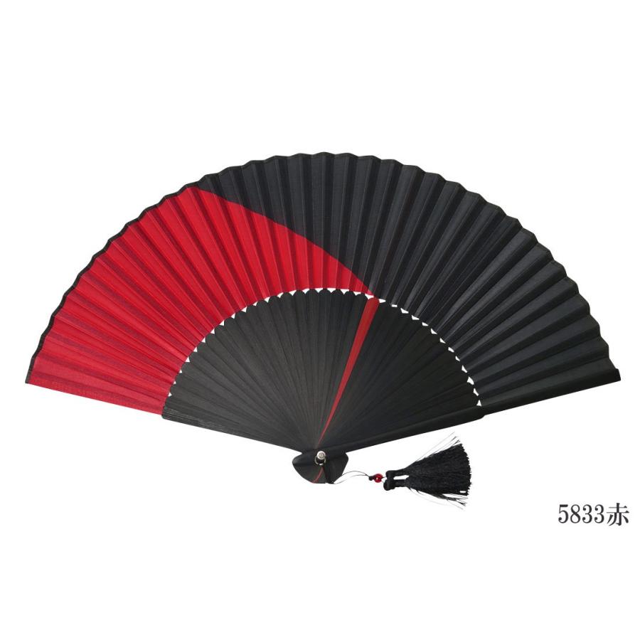 ひめか 扇子 メンズ 男性 高級 せんす 和装小物 シルク100% モダンツートン - 画像 (4)