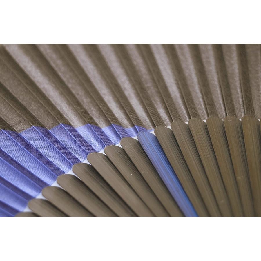 ひめか 扇子 メンズ 男性 高級 せんす 和装小物 シルク100% モダンツートン - 画像 (6)