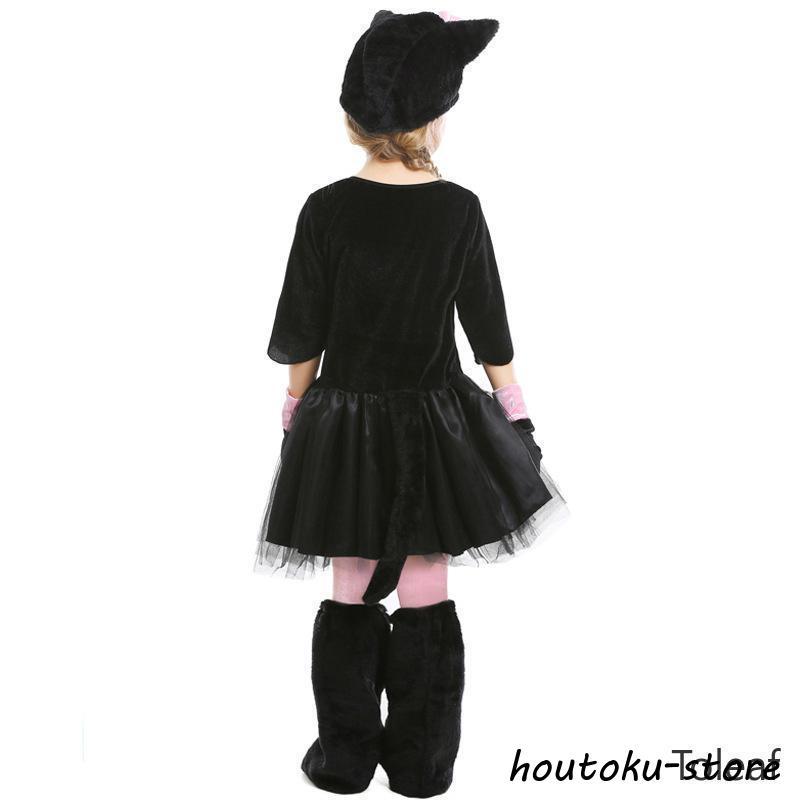 子供衣装子供 女の子 男の子 猫 黒猫 ウィッチ キッズ 衣装 幼稚園衣装 最新衣装 ハロウィーン - 画像 (2)