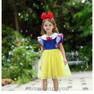 コスプレ キャラクター衣装 プリンセスドレス 白雪姫 スノーホワイト こどもドレス 結婚式 発表会 子供 ドレス ハロウィン コスプレ衣装