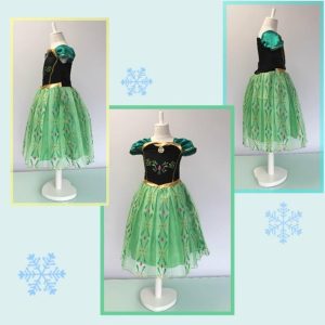 グリーンドレス 子供用 クリスマス ハロウィン 仮装 コスプレ ワンピース キッズ ドレス 子供 女の子 プリンセス アナと雪の女王 FROZEN ディズニー