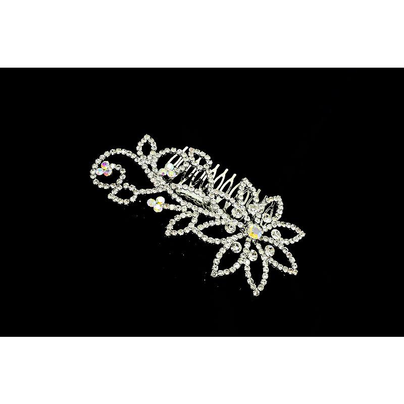 髪飾り 成人式 振袖 袴 花 かんざし シルバー コーム キラキラ ラインストーン おしゃれ かわいい 日本製 洋装 コーム型 和風 No.10-2808 - 画像 (5)