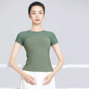 バレエ トップス 大人 半袖 ストレッチメッシュ バレエトップス ジュニア Tシャツ レッスン 着 ウォームアップ 大人バレエ ダンス ウェア トッ