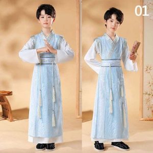 男の子漢服唐装 子ども服 コスプレ衣装 中華風 交差襟 漢元素 仮装 衣装 コスチューム ハロウイン キッズ 漢服 ジュニア服 民族風 学園祭 イベント 文化祭 パー