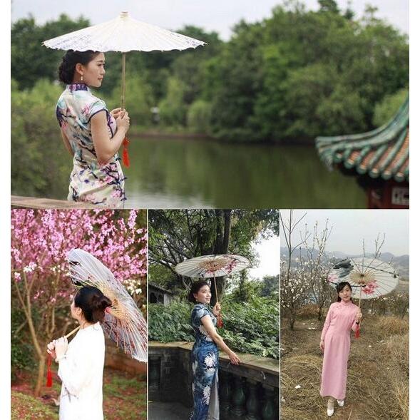 中国古代コスプレ道具古典傘 唐装?漢服中華服舞台道具チャイナ風 撮影写真道具傘 コスプレ小物 中国伝統唐傘 団体演出道具中国風花柄 デザイン豊富 - 画像 (9)