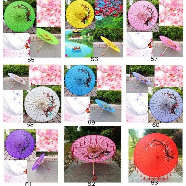 中国古代コスプレ道具古典傘 唐装?漢服中華服舞台道具チャイナ風 撮影写真道具傘 コスプレ小物 中国伝統唐傘 団体演出道具中国風花柄 デザイン豊富 - 画像 (6)