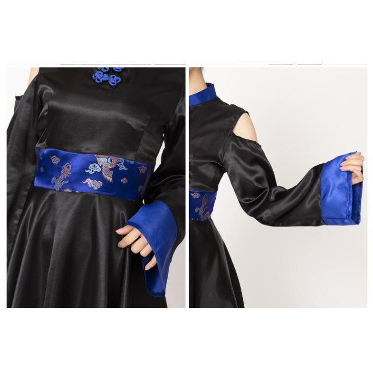 ハロウィン コスプレ キョンシー チャイナ服 女 仮装 ガールズキョンシー 妖怪 お化け ゾンビ コスチューム 黒 ペア ハロウィン仮装 コスプレ衣装 大人 - 画像 (6)