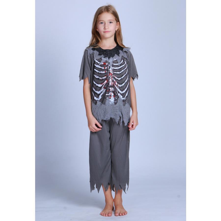 子供ハロウィン衣装子供 男の子 女の子 骨 ホラー 骸骨 ドクロ どくろ ゾンビ キッズ ハロウィン衣装 幼稚園ハロウィン衣装 最新ハロウィン衣装A - 画像 (2)