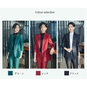 スーツセット レディース 事務服 おしゃれ 春秋 セットアップ パンツスーツ フォマール スーツ OLオフィス ビジネススーツ 通勤就活面接 カジュアルスーツ 謝恩