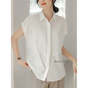 ブラウス シャツ 白シャツ レディース 半袖 春夏 夏 Yシャツ ワイシャツ トップス ミドル丈 フォーマル OL 通勤 オフィス 大人 レギュラー 事務服 30代40代50代