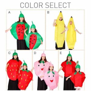 コスプレ コスチューム 果物 家族 親子 いちご 大人用 子供用 ハロウィン 学園祭 新年会 可愛い 男女兼用 衣装 仮装 パーティ グッズ ワンサイズ レディース