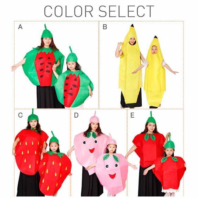 コスプレ コスチューム 果物 家族 親子 いちご 大人用 子供用 ハロウィン 学園祭 新年会 可愛い 男女兼用 衣装 仮装 パーティ グッズ ワンサイズ レディース
