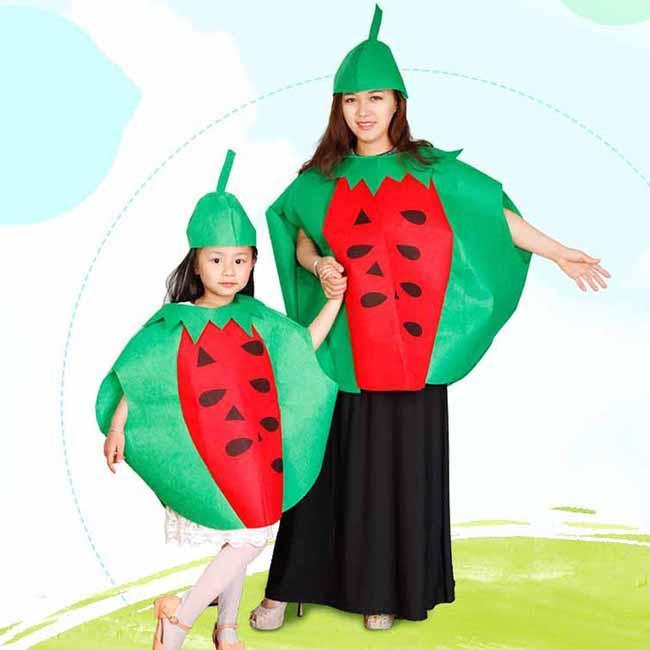 コスプレ コスチューム 果物 家族 親子 いちご 大人用 子供用 ハロウィン 学園祭 新年会 可愛い 男女兼用 衣装 仮装 パーティ グッズ ワンサイズ レディース - 画像 (4)