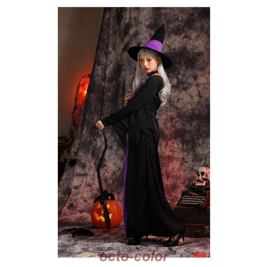 子供 魔女風 コスチューム 仮装 衣装 キャラクター 可愛い ワンピース 2点セット - 画像 (7)